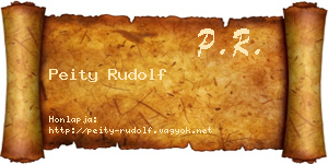 Peity Rudolf névjegykártya